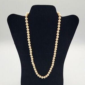 MARVELLA Vintage Faux Pearl Single Strand Necklace